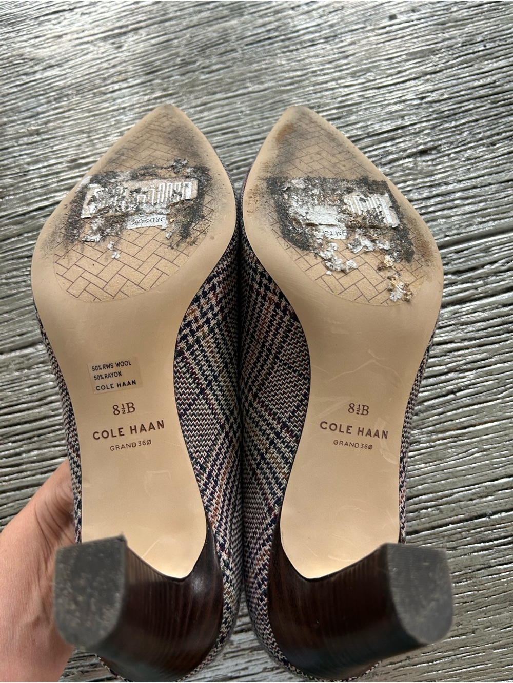 Cole Haan Multitone Plaid Pointed-Toe Flats - Picture 7 of 7